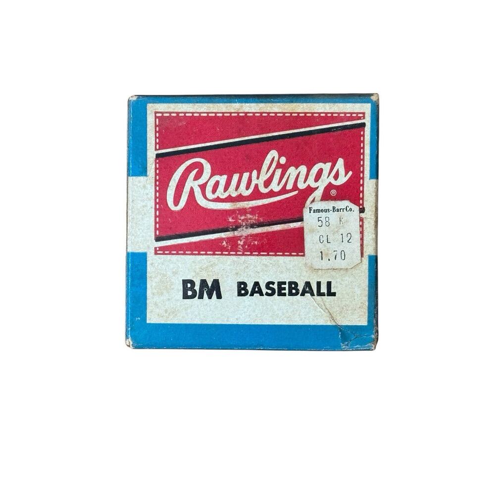 VTG Official Rawlings Little League Baseball BM Sealed Famous Barr Sticker NEW